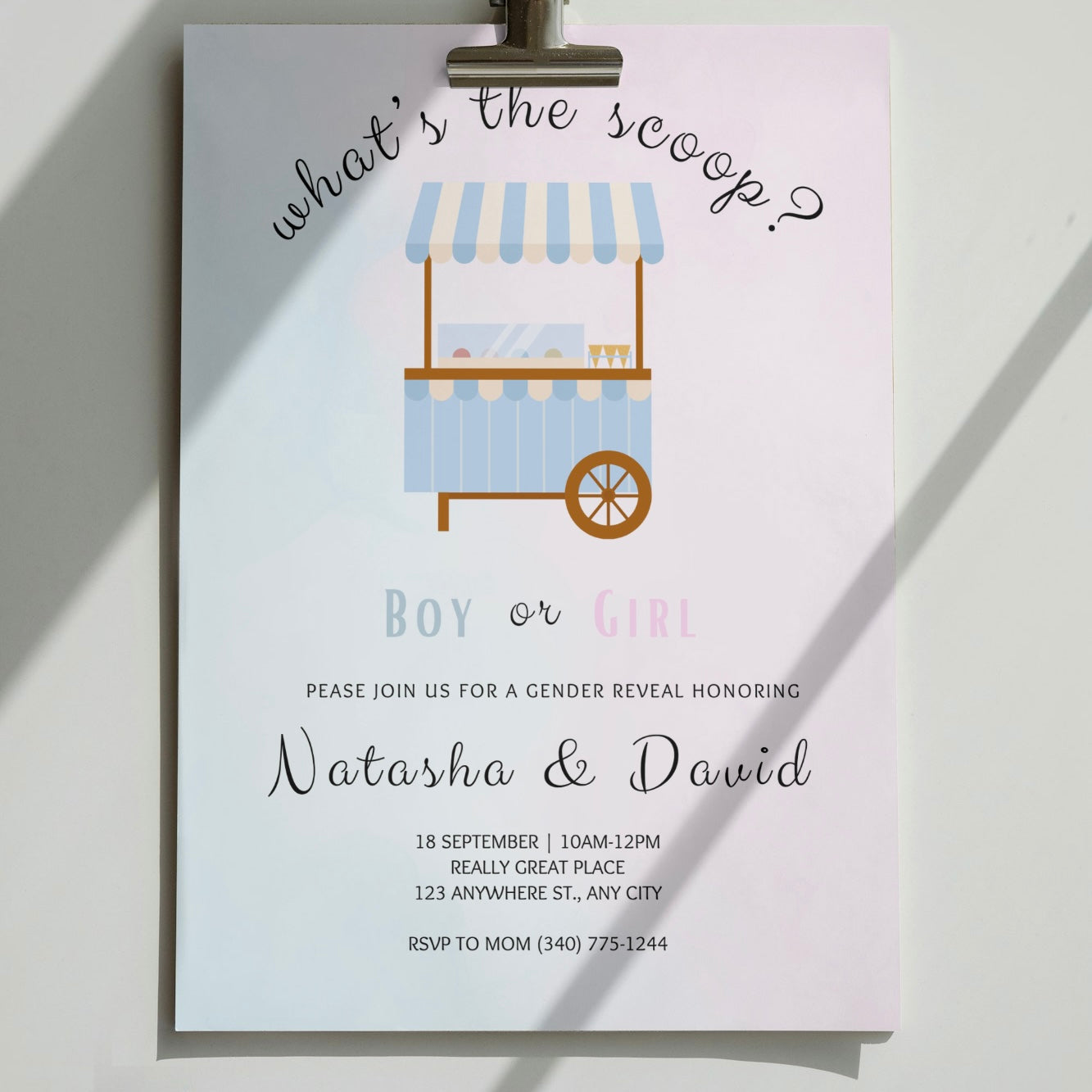 What’s The Scoop? DIGITAL Gender Reveal