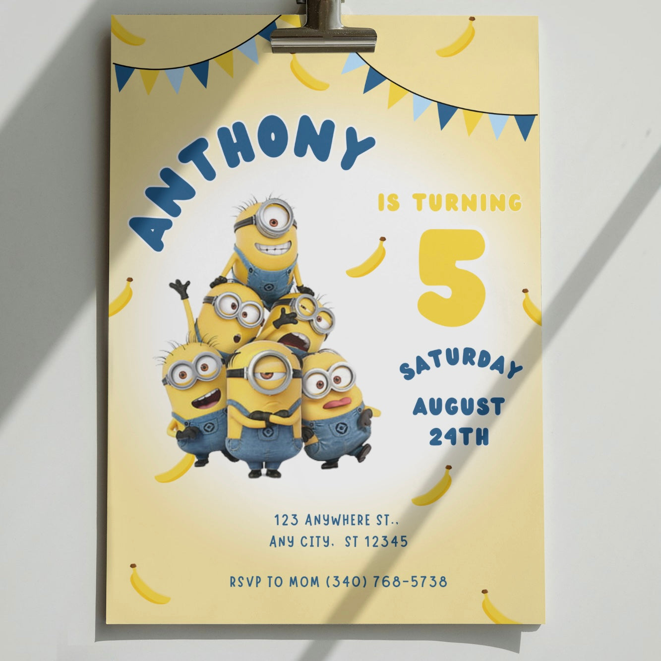 Minions DIGITAL Birthday Invitation