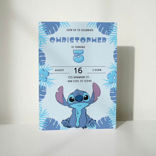Stitch DIGITAL Birthday Invitation