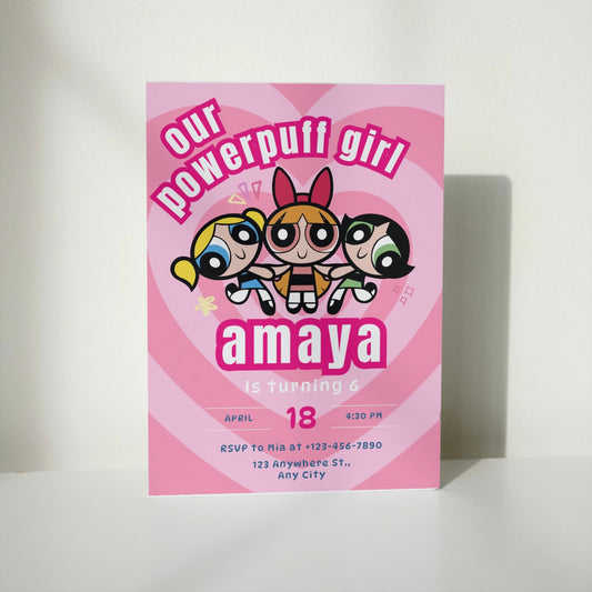 Powerpuff Girls DIGITAL Birthday Invitation