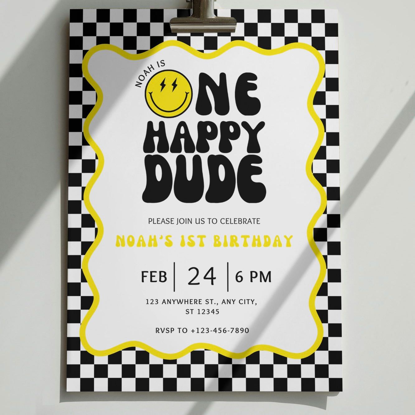 One Happy Dude DIGITAL Birthday Invitation