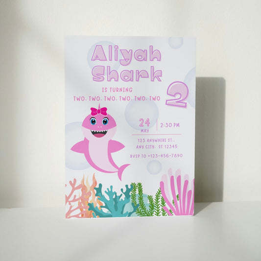 Baby Shark DIGITAL Birthday Invitation