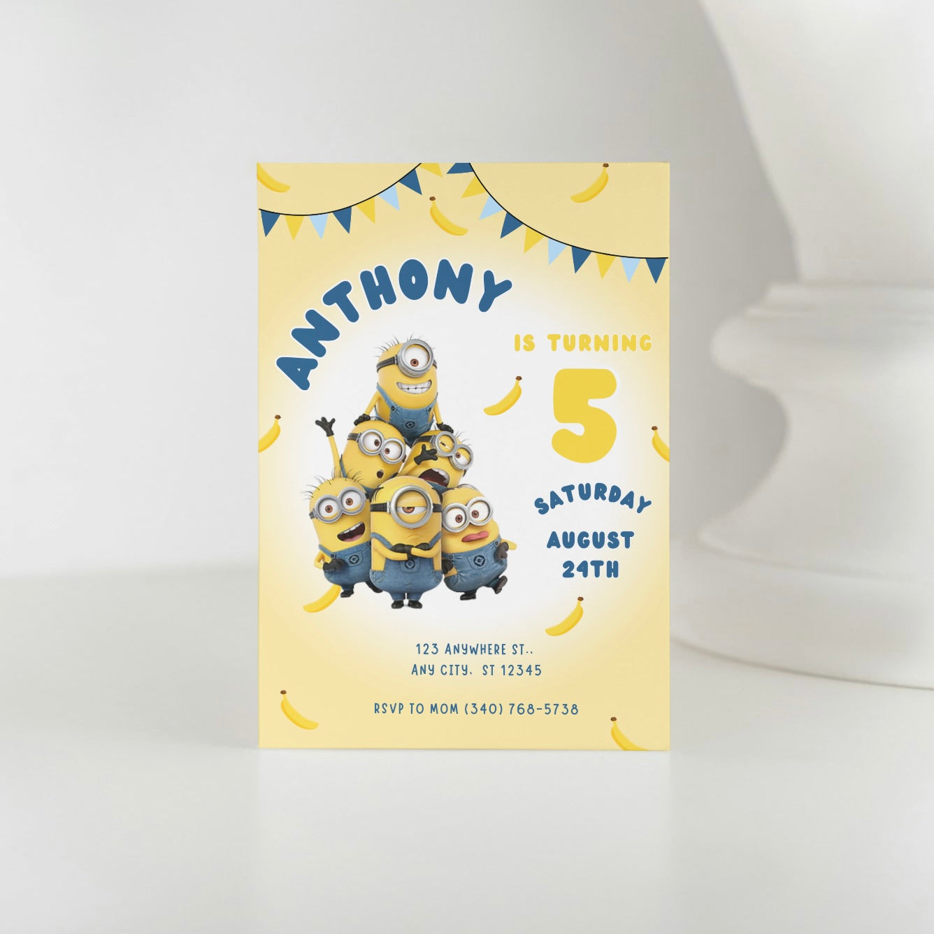 Minions DIGITAL Birthday Invitation