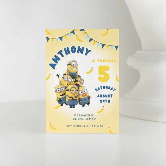 Minions DIGITAL Birthday Invitation