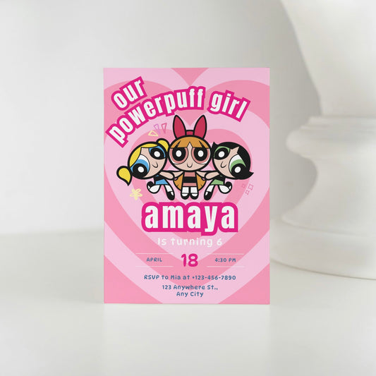 Powerpuff Girls DIGITAL Birthday Invitation