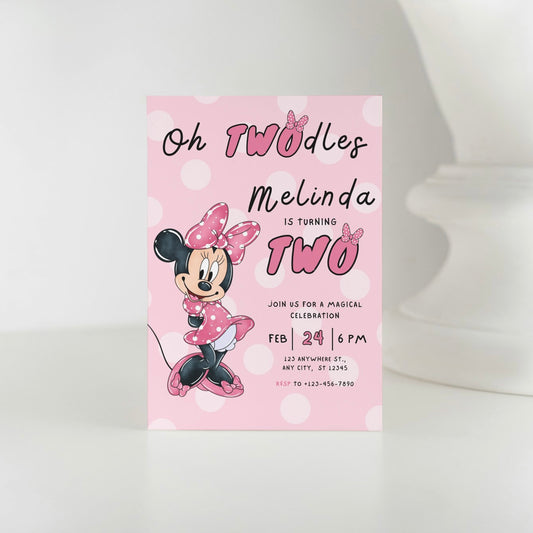 Minnie Mouse TWOdles DIGITAL Birthday Invitation