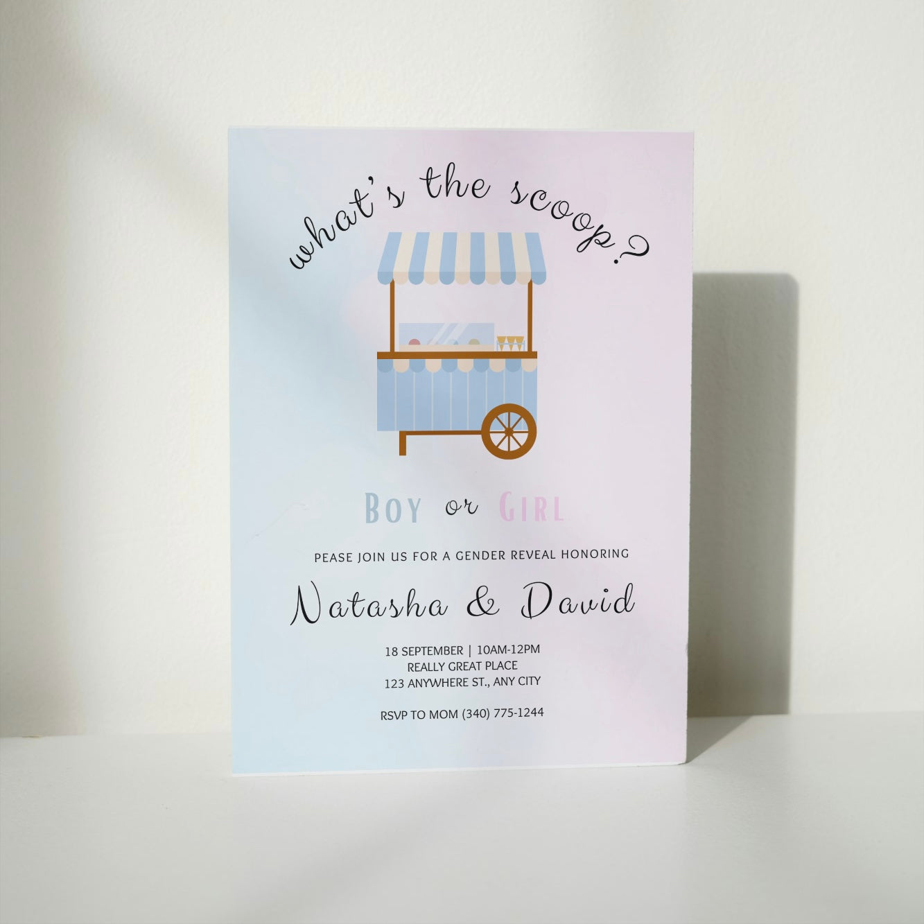 What’s The Scoop? DIGITAL Gender Reveal