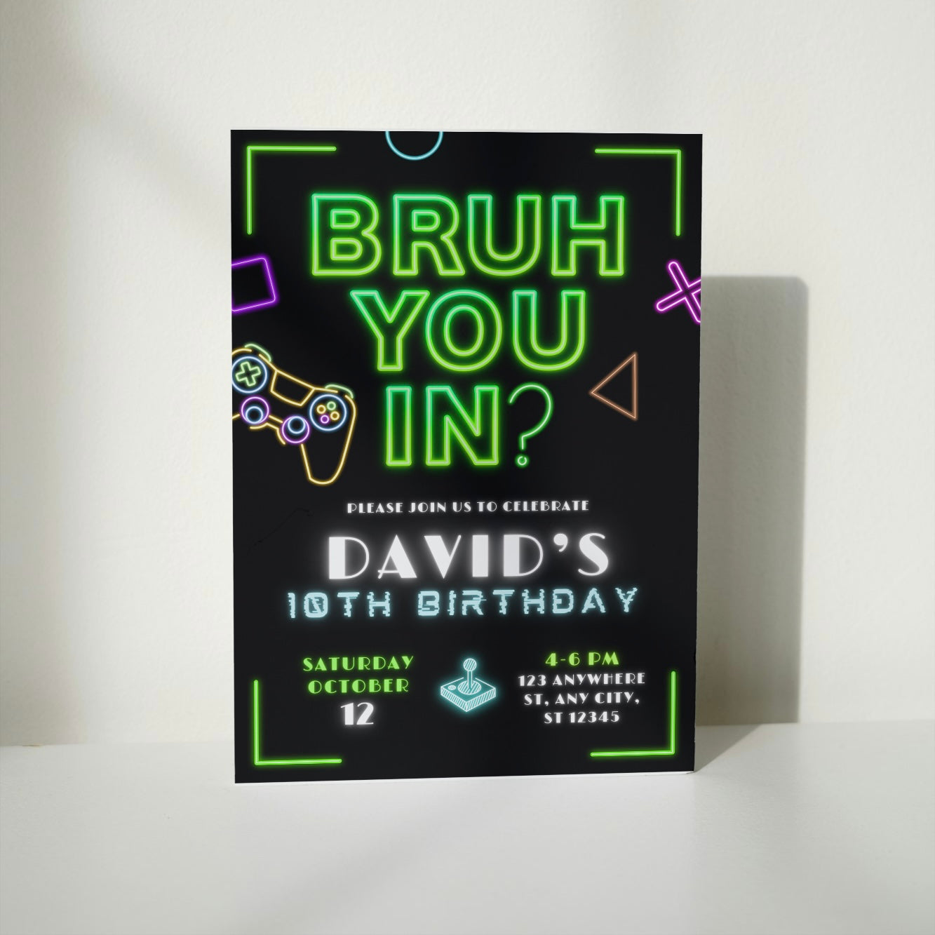 Bruh You In? DIGITAL Birthday Invitation