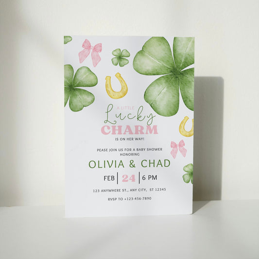 Lucky Charm DIGITAL Baby Shower Invitation