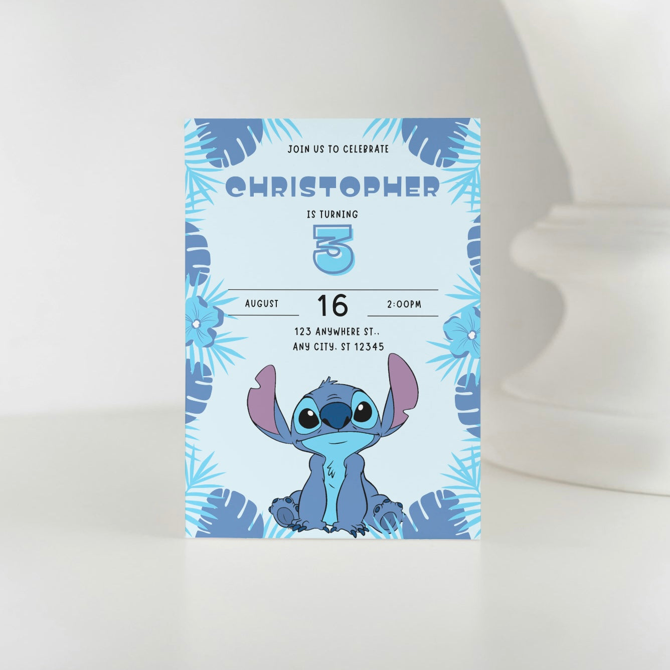 Stitch DIGITAL Birthday Invitation
