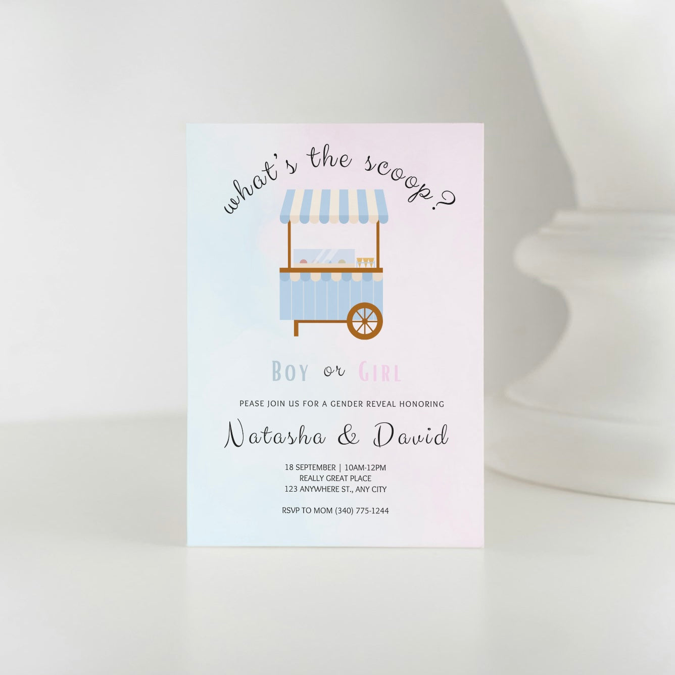 What’s The Scoop? DIGITAL Gender Reveal