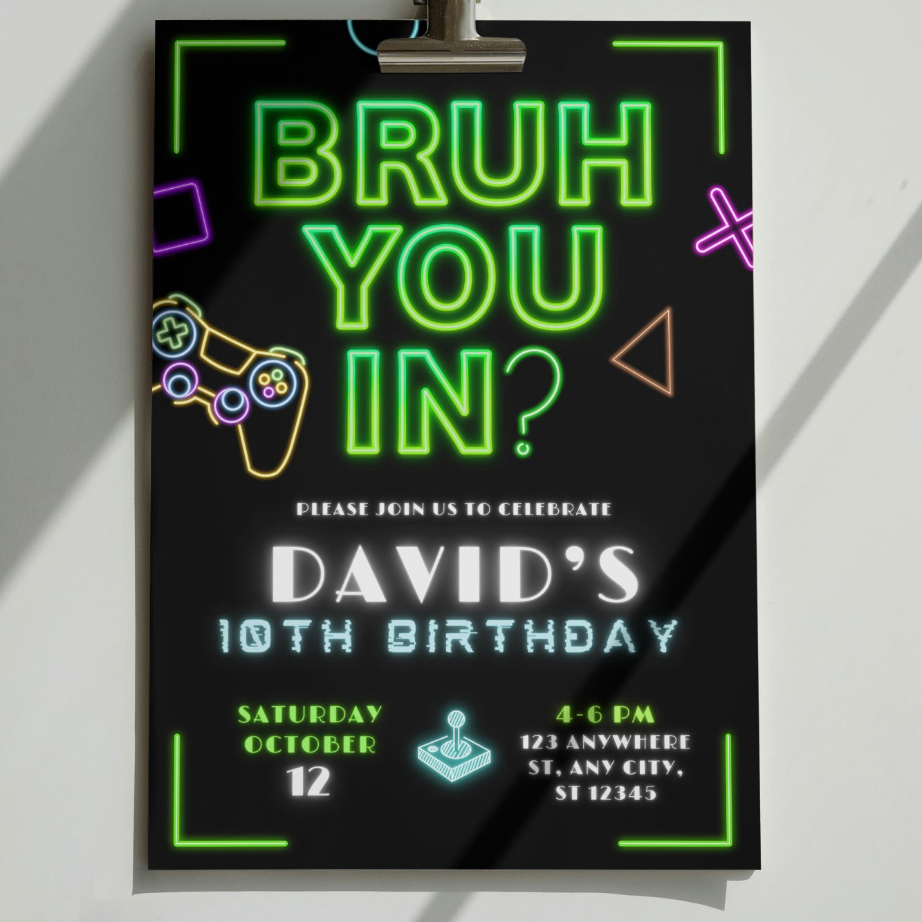Bruh You In? DIGITAL Birthday Invitation