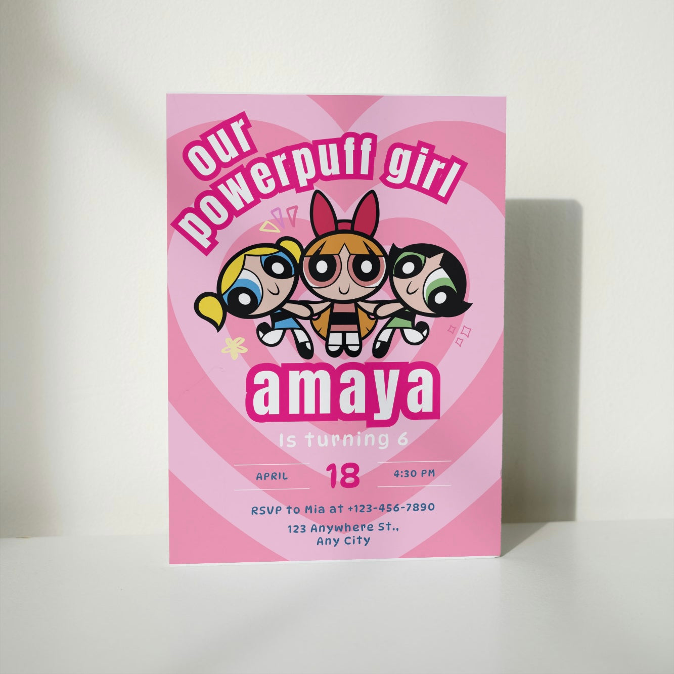 Powerpuff Girls DIGITAL Birthday Invitation