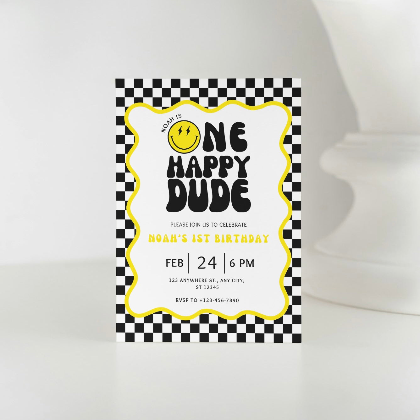 One Happy Dude DIGITAL Birthday Invitation