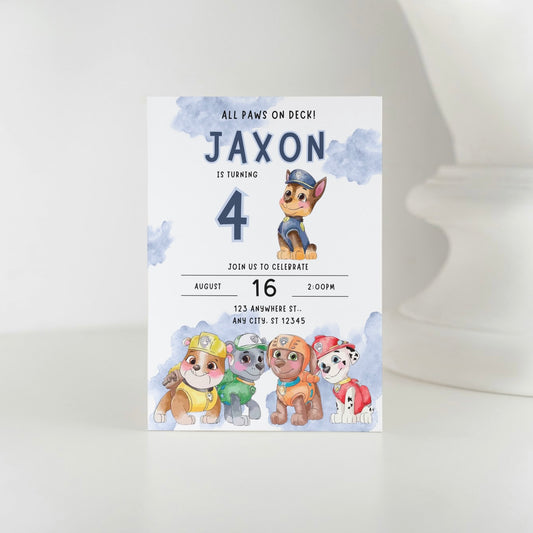 Paw Patrol DIGITAL Birthday Invitation
